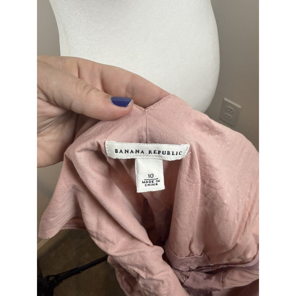 Banana Republic Dress A-Line V Neck Silk Blend Mini Gauzy Size 10 High Quality - Picture 4 of 10